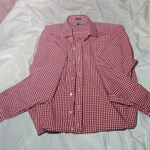 Tommy Hilfiger Ithaca Regular Fit Button Up Shirt Red & white checkers